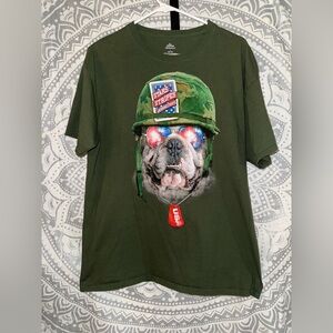 Green Camouflage Dog T-Shirt